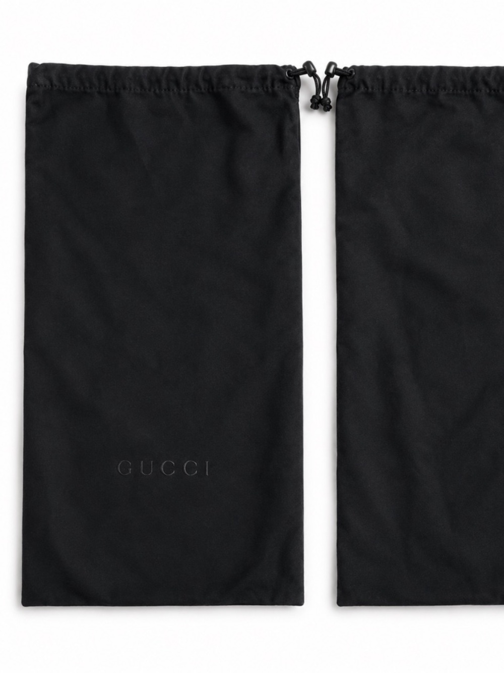 x2 Gucci black logo empty shoe dust bag storage decoration luxury 44/21cm each